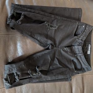 Destroyed black jeans
